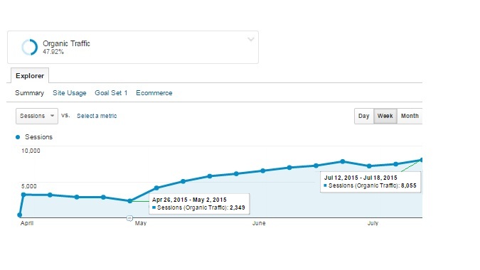 SEO Consulting services showing increased web traffic